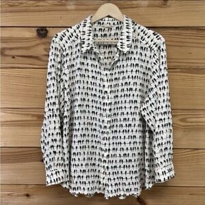 Jane + Delancey Women's Black and White Patterned Top